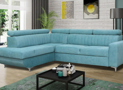 Blue e Couch Living landscape Fabric Corner Sofa Design Textile Sofa L-shape Furniture
